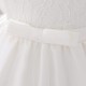 Cute Lace White Wedding Party Flower Girl Dresses with Bowknot XF101111