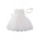 Cute Lace White Wedding Party Flower Girl Dresses with Bowknot XF101111