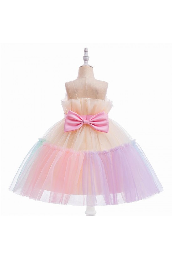 Cute Tulle Pink Princess Dress Wedding Party Flower Girl Dresses with Bowknot XF101112 Cute Tulle Pink Princess Dress Wedding Party Flower Girl Dresses with Bowknot XF101112