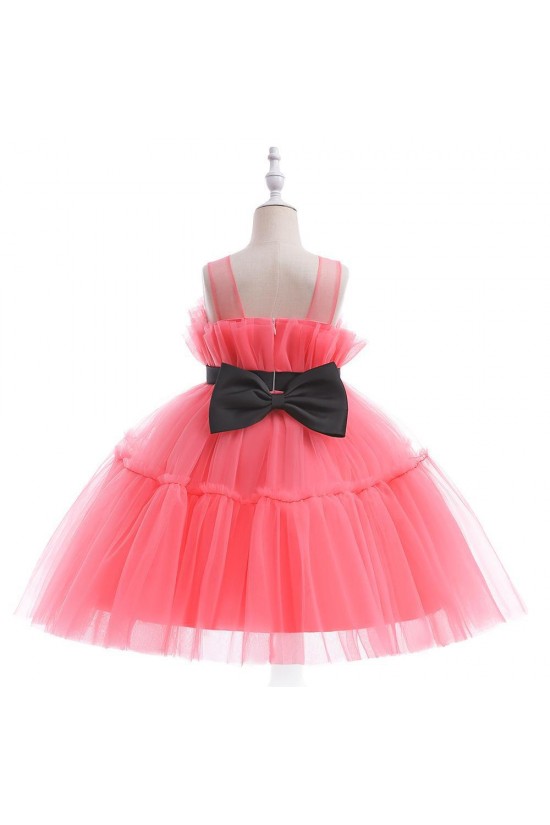 Cute Tulle Pink Princess Dress Wedding Party Flower Girl Dresses with Bowknot XF101112 Cute Tulle Pink Princess Dress Wedding Party Flower Girl Dresses with Bowknot XF101112