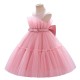Cute Tulle Pink Princess Dress Wedding Party Flower Girl Dresses with Bowknot XF101112 Cute Tulle Pink Princess Dress Wedding Party Flower Girl Dresses with Bowknot XF101112
