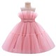 Cute Tulle Pink Princess Dress Wedding Party Flower Girl Dresses with Bowknot XF101112 Cute Tulle Pink Princess Dress Wedding Party Flower Girl Dresses with Bowknot XF101112