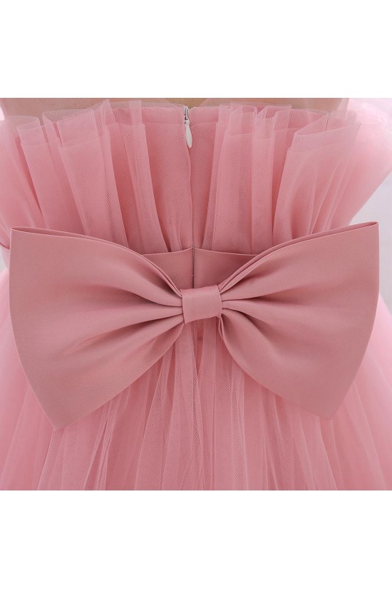 Cute Tulle Pink Princess Dress Wedding Party Flower Girl Dresses with Bowknot XF101112 Cute Tulle Pink Princess Dress Wedding Party Flower Girl Dresses with Bowknot XF101112