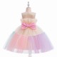 Cute Tulle Princess Wedding Party Flower Girl Dresses with Bowknot XF101113