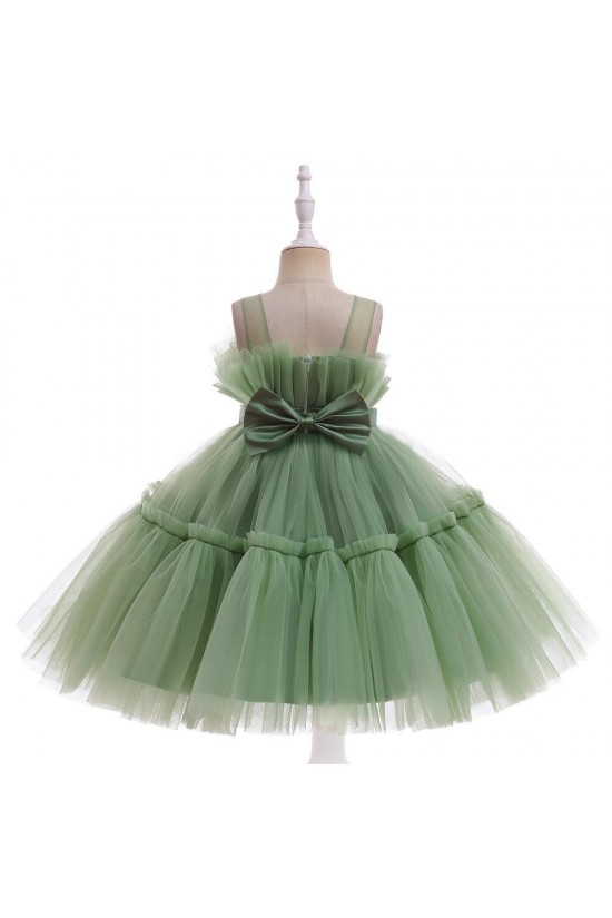 Cute Tulle Princess Wedding Party Flower Girl Dresses with Bowknot XF101115