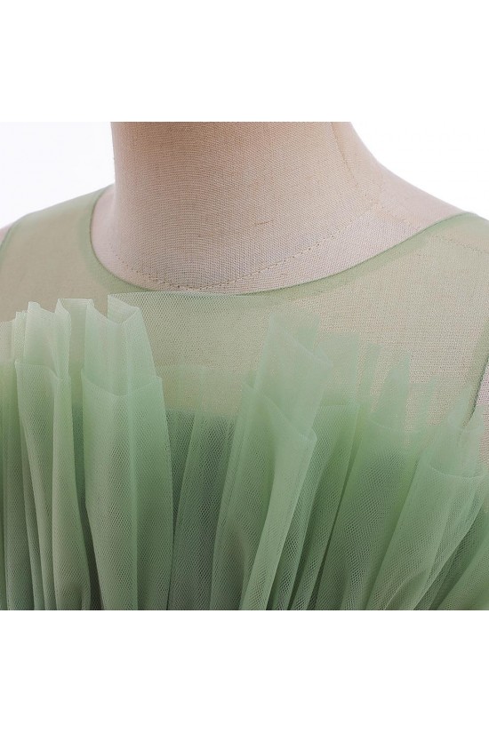 Cute Tulle Princess Wedding Party Flower Girl Dresses with Bowknot XF101115