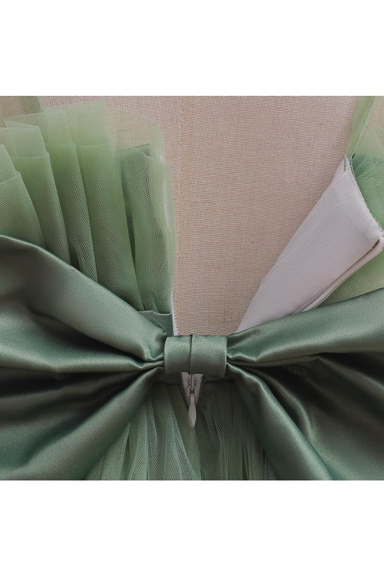 Cute Tulle Princess Wedding Party Flower Girl Dresses with Bowknot XF101115