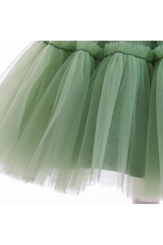 Cute Tulle Princess Wedding Party Flower Girl Dresses with Bowknot XF101115