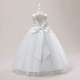 A-Line V Neck Wedding Birthday Party Flower Girl Dresses with Bowknot XF101116