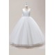 A-Line V Neck Wedding Birthday Party Flower Girl Dresses with Bowknot XF101116
