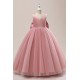 A-Line V Neck Wedding Party Flower Girl Dresses with Bowknot XF101119