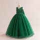 A-Line V Neck Wedding Party Flower Girl Dresses with Bowknot XF101120
