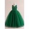 A-Line V Neck Wedding Party Flower Girl Dresses with Bowknot XF101120
