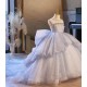 A-Line Luxury Kids Princess Dusty Blue Pageant Gowns Flower Girl Dress with Sequins and Beaded Illusion Neckline XF101123 A-Line Luxury Kids Princess Dusty Blue Pageant Gowns Flower Girl Dress with Sequins and Beaded Illusion Neckline XF101123