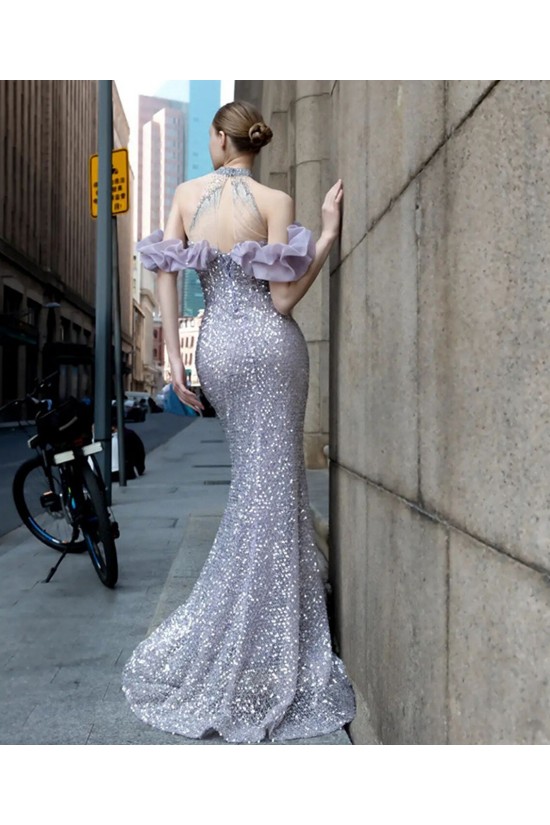 Luxury Mermaid Sequins Long Prom Dresses Formal Evening Party Dresses XP101005