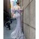 Luxury Mermaid Sequins Long Prom Dresses Formal Evening Party Dresses XP101005