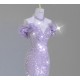 Luxury Mermaid Sequins Long Prom Dresses Formal Evening Party Dresses XP101005