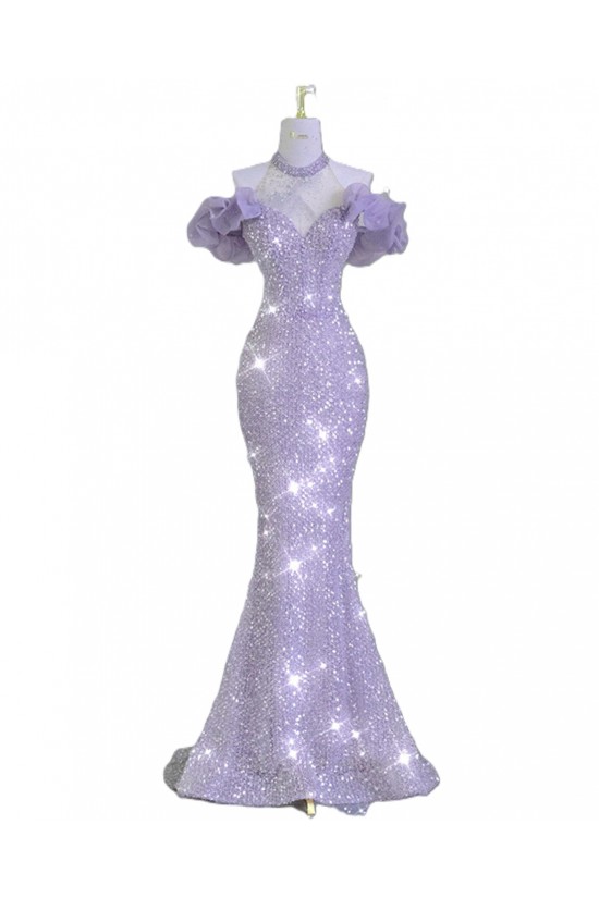 Luxury Mermaid Sequins Long Prom Dresses Formal Evening Party Dresses XP101005