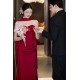 Simple Strapless Red Long Prom Dresses Formal Evening Party Dresses XP101008