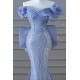 Mermaid Off the Shoulder Sequins Long Prom Dresses Formal Evening Party Dresses XP101009