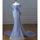 Mermaid Off the Shoulder Sequins Long Prom Dresses Formal Evening Party Dresses XP101009