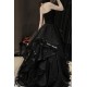 A-Line Long Black Sequins Tulle Prom Dresses Formal Evening Party Dresses XP101011
