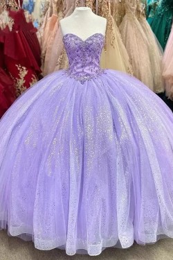 Gorgeous Sequins Tulle Strapless Long Prom Dresses Formal Evening Party Dresses XP101013