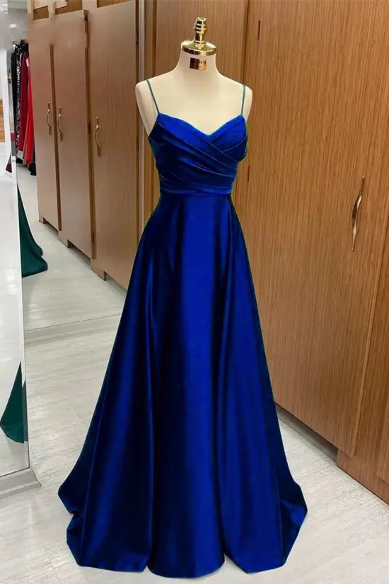 Simple A-Line Spaghetti Straps Prom Dresses Formal Evening Party Dresses XP101014