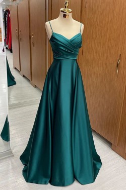 Simple A-Line Spaghetti Straps Prom Dresses Formal Evening Party Dresses XP101014