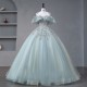 A-Line Tulle Long Prom Dresses Formal Evening Party Dresses XP101017