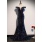 Mermaid Long Navy Sparkle Sequins Prom Dresses Formal Evening Party Dresses XP101020