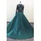 Elegant Mermaid Dark Green Sequined Satin Prom Evening Party Dresses Celebrity Pageant Gowns XP101028