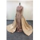 Elegant Mermaid Dark Green Sequined Satin Prom Evening Party Dresses Celebrity Pageant Gowns XP101028