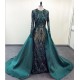 Elegant Mermaid Dark Green Sequined Satin Prom Evening Party Dresses Celebrity Pageant Gowns XP101028