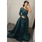 Elegant Mermaid Dark Green One Shoulder Sequined Satin Prom Dresses Formal Evening Party Dresses XP101031