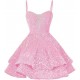 A-Line Short Sequins Homecoming Dresses Sparkly Tiered V Neck Spaghetti Straps Short Prom Dresses Cocktail Party Gowns XP101033
