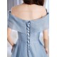 A-Line Off the Shoulder Long Blue Prom Dresses Formal Evening Party Dresses XP101034
