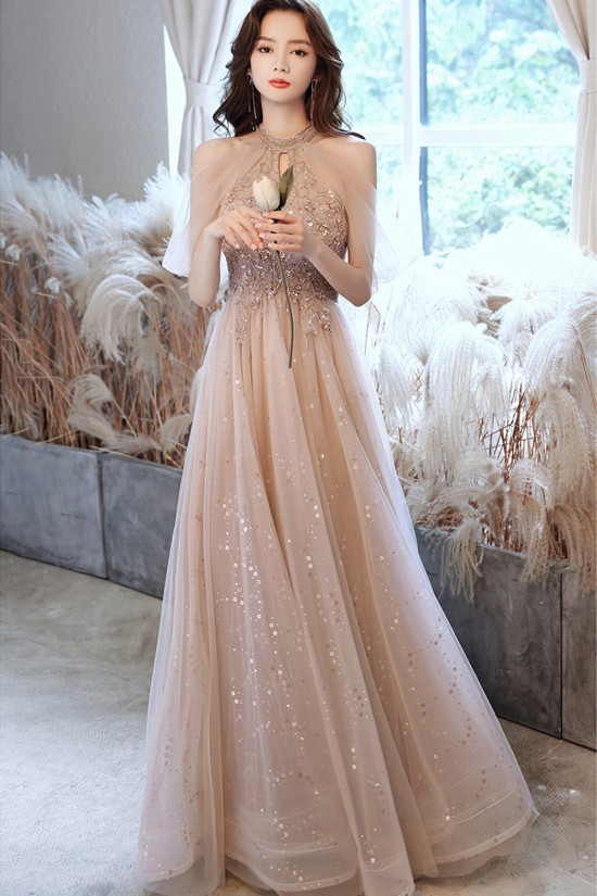 A-Line Sparkly Beaded Long Prom Dresses Formal Evening Party Dresses XP101038 A-Line Sparkly Beaded Long Prom Dresses Formal Evening Party Dresses XP101038