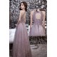 A-Line Sparkle Tulle Beaded Long Prom Dresses Formal Evening Party Dresses XP101041