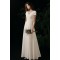 A-Line Long White V Neck Simple Prom Dresses Formal Evening Party Dresses XP101046