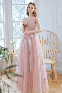 A-Line Long Pink Tulle Prom Dresses Formal Evening Party Dresses XP101049 A-Line Long Pink Tulle Prom Dresses Formal Evening Party Dresses XP101049