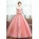 A-Line Off the Shoulder Beaded Lace and Tulle Prom Dresses Formal Evening Party Dresses XP101050