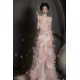 Affordable Long Pink Prom Dresses Formal Evening Party Dresses with Flowers XP101051