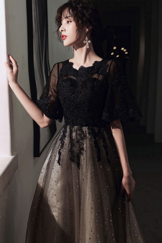 A-Line Lace and Sequins Tulle Prom Dresses Formal Evening Party Dresses with 3D Flowers XP101054 A-Line Lace and Sequins Tulle Prom Dresses Formal Evening Party Dresses with 3D Flowers XP101054