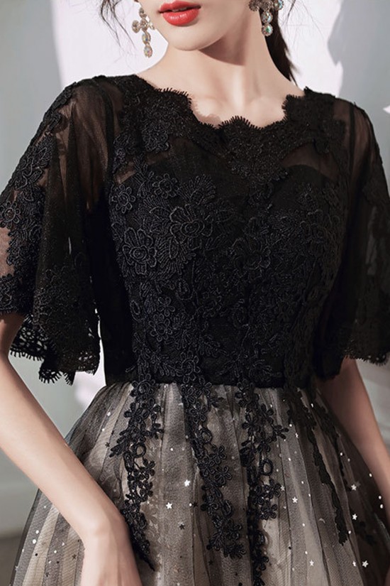 A-Line Lace and Sequins Tulle Prom Dresses Formal Evening Party Dresses with 3D Flowers XP101054 A-Line Lace and Sequins Tulle Prom Dresses Formal Evening Party Dresses with 3D Flowers XP101054