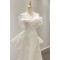 Long White Off the Shoulder Prom Dresses Formal Evening Party Dresses XP101062
