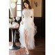 Affordable Fairy Strapless White Prom Dresses Formal Evening Party Dresses with Feather XP101072 Affordable Fairy Strapless White Prom Dresses Formal Evening Party Dresses with Feather XP101072