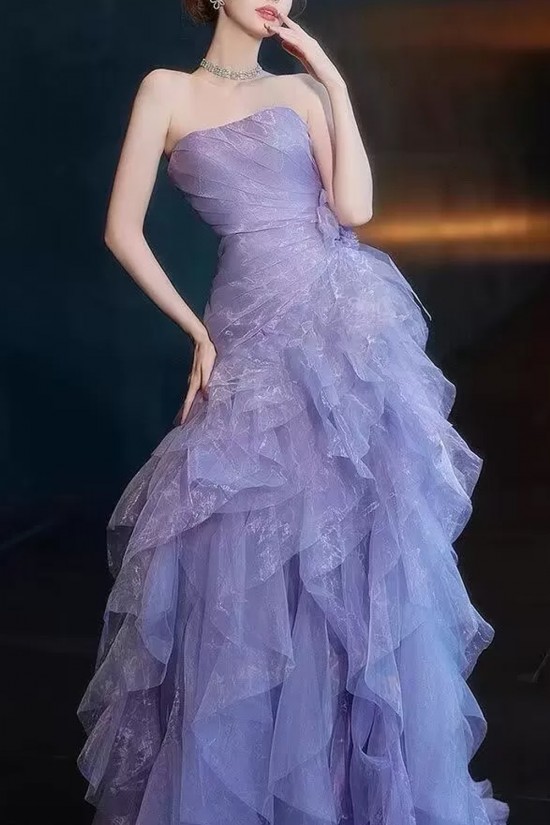 Elegant Long Purple Strapless Fairy Prom Dresses Formal Evening Party Dresses XP101075 Elegant Long Purple Strapless Fairy Prom Dresses Formal Evening Party Dresses XP101075