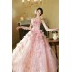 A-Line Fairy Pink Long Prom Dresses Formal Evening Party Dresses with 3D Flowers XP101082 A-Line Fairy Pink Long Prom Dresses Formal Evening Party Dresses with 3D Flowers XP101082