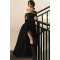 High Low Black Strapless Prom Dresses Formal Evening Party Dresses XP101085